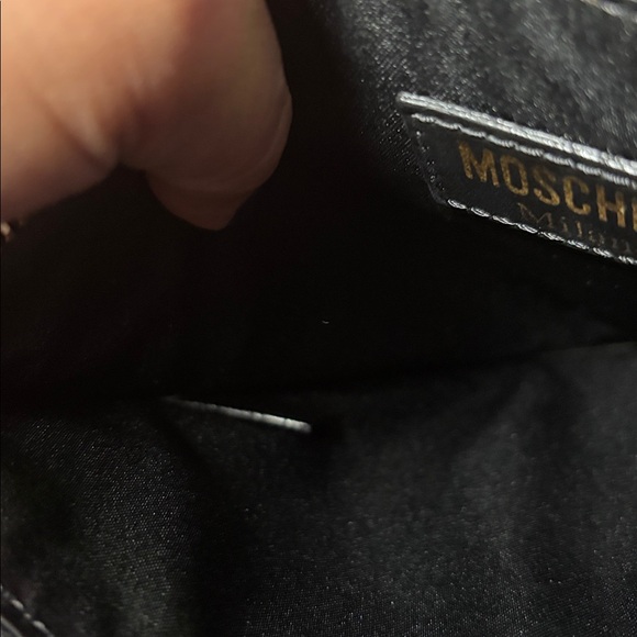 Moschino Black Clutch with Sign Graphic Shop stop - Picture 8 of 9